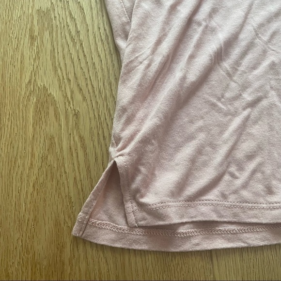 FRANK & OAK  MOCK NECK PINK SHORT SLEEVES TEE- XS - Picture 7 of 12